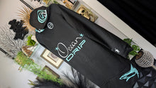 Load image into Gallery viewer, Ocean Drip Black Coastal Shark Hoodie XL