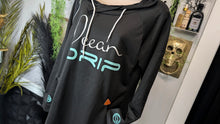 Load image into Gallery viewer, Ocean Drip Black Coastal Shark Hoodie XL