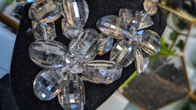 Load image into Gallery viewer, Smoked Faceted Lucite Glass Chunky Flower Necklace