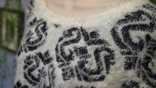 Load image into Gallery viewer, New Woman Design Damask Design Faux Fur Sweater XL