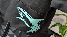 Load image into Gallery viewer, Ocean Drip Black Coastal Shark Hoodie XL