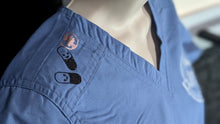 Load image into Gallery viewer, Nurse Drip Custom Pressed Scrub Top XS NWT