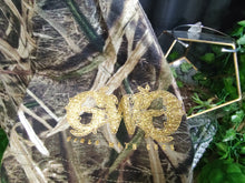 Load image into Gallery viewer, Girls with Guns Camo & Gold Glitter Graphic Tee XL