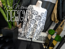 Load image into Gallery viewer, New Woman Design Damask Design Faux Fur Sweater XL