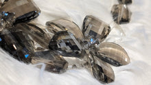 Load image into Gallery viewer, Smoked Faceted Lucite Glass Chunky Flower Necklace