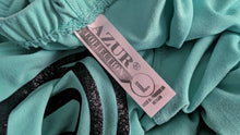 Load image into Gallery viewer, Ocean Drip Aqua Glitter Anchor Leggings LG NWT
