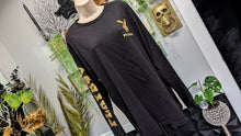 Load image into Gallery viewer, Men's Black &amp; Gold Playboy Long Sleeve Shirt LG
