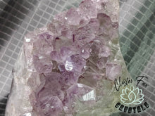 Load image into Gallery viewer, Amethyst Prasiolite Crystal Cluster on Stand
