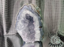 Load image into Gallery viewer, 8&quot; Amethyst &amp; Blue Agate Crystal Cluster
