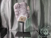 Load image into Gallery viewer, Druzy Amethyst Crystal Cluster on Stand

