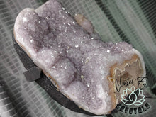 Load image into Gallery viewer, Druzy Amethyst Crystal Cluster on Stand
