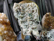 Load image into Gallery viewer, 9&quot; Flower Amethyst Crystal Cluster on Stand
