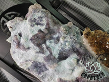Load image into Gallery viewer, 12&quot; Flower Amethyst Crystal Cluster on Stand
