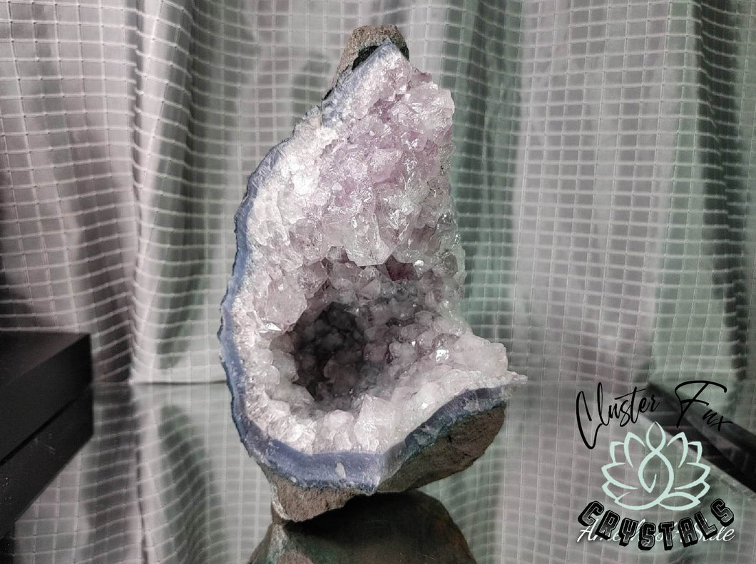 Amethyst & Blue Agate Crystal Cluster