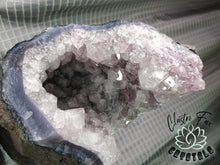 Load image into Gallery viewer, Amethyst &amp; Blue Agate Crystal Cluster
