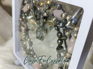 Rare Vintage Gemstone Necklace in Display Case