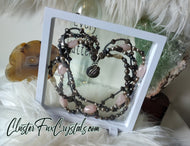 Rare Vintage Gemstone Necklace in Display Case