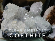 Load image into Gallery viewer, Clear Amethyst &amp; Goethite Crystal Cluster

