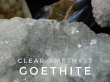 Load image into Gallery viewer, Clear Amethyst &amp; Goethite Crystal Cluster

