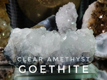 Load image into Gallery viewer, Clear Amethyst &amp; Goethite Crystal Cluster
