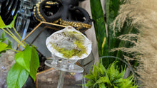 Load image into Gallery viewer, Amethyst, Selenite, Prasiolite, Crystals in Seashell (stand Included)
