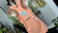 Ocean Drip Coral Fishy Glitter Tank Top MD NEW