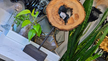 Load image into Gallery viewer, Wood Decor with Amethyst Crystal in Middle
