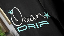 Load image into Gallery viewer, Ocean Drip Black Coastal Shark Hoodie XL
