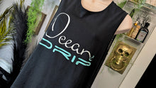 Load image into Gallery viewer, Ocean Drip Black Mesh Back Tank Top MD-LG (Pants Sold Separately)
