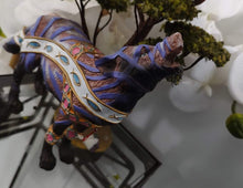 Load image into Gallery viewer, Hand Painted Resin Wolf w/ Artificial Decorative Tree
