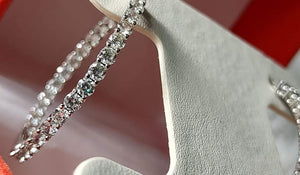 Rachel Ashwell Cubic Zirconia Enclosed Hoop Earrings NEW