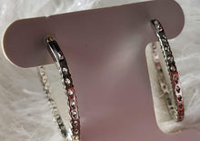 Load image into Gallery viewer, Rachel Ashwell Cubic Zirconia Enclosed Hoop Earrings NEW
