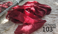 Deep Red Burgundy Sheer Curtain Panels 2pc