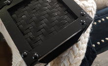 Load image into Gallery viewer, Black Painted Wicker/Wood Kleenex Box Cover
