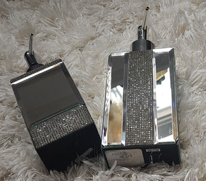 Mirrored Rhinestone Soap Dispenser Set 2pc