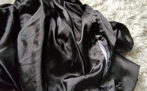 Black Satin Twin Duvet COVER Only