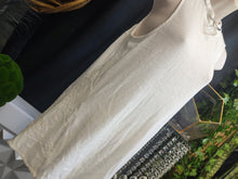 Load image into Gallery viewer, Candie's Victorian Ivory White Ribbed Knit Lace Tank Top LG
