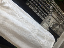 Load image into Gallery viewer, Candie's Victorian Ivory White Ribbed Knit Lace Tank Top LG
