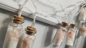 Himalayan Salt & Selenite Led Jar Lights w/Batteries (10pc)