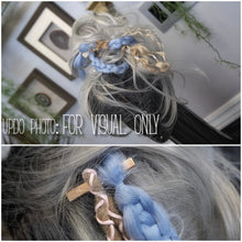Load image into Gallery viewer, Pink &amp; Periwinkle Dread Lock Hair Clip Extensions (1pc)
