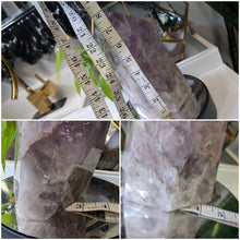 Load image into Gallery viewer, 8" Amethyst Quartz Crystal Pillar Tower (chipped tip)
