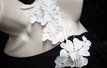 Load image into Gallery viewer, Alfani Black Open Shoulder Floral Trim Top XL
