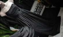 Load image into Gallery viewer, Fashion Nova Black Strapless Bone Corset Flowy Sheer Pant Suit MD-LG
