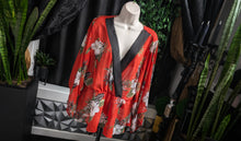 Load image into Gallery viewer, Floral Kimono Sheer Robe Top XXL
