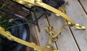 Gold Painted Ornate Victorian Baroque Easel, Banana or Book Holders x2