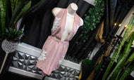 Covet Dusty Rose Short Halter Romper Suit XL