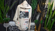 Ocean Vibes Shark Glitter Hoodie LG