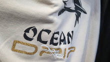 Load image into Gallery viewer, Ocean Vibes Shark Glitter Hoodie LG
