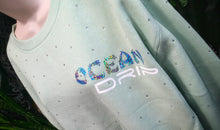 Load image into Gallery viewer, Ocean Drip Mint Rhinestone Accented &quot;Mermaid Hair&quot; Sweater NEW 1X
