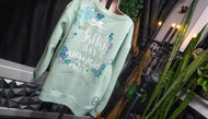 Ocean Drip Mint Rhinestone Accented 